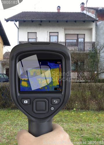 Image of House Facade Infrared Image