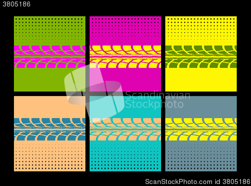 Image of Tire tracks vector