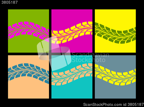 Image of Tire tracks vector