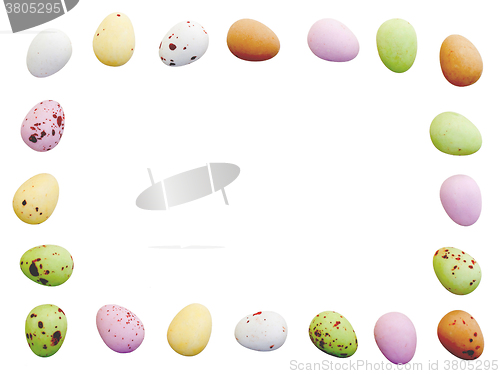 Image of Assorted colorful chocolate easter eggs isolated
