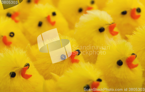 Image of Abundance of easter chicks, selective focus