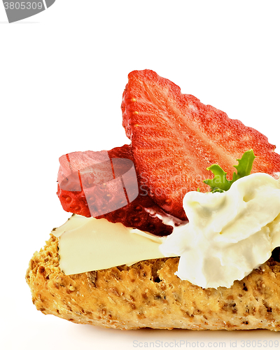 Image of Cottage Cheese and Strawberry Sandwich