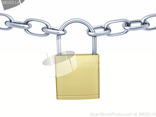 Image of lock with chains