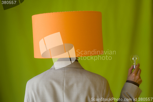 Image of Businessman lamp head