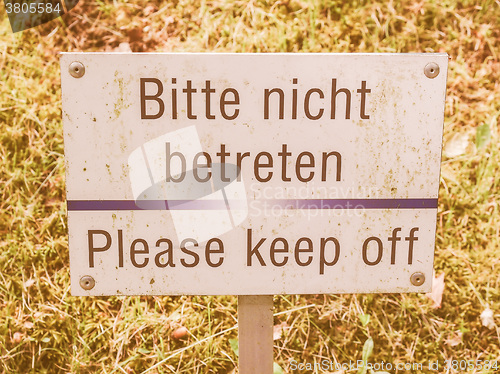 Image of  Please keep off from the grass s vintage