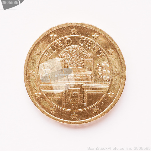 Image of  Austrian 50 cent coin vintage