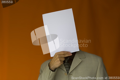 Image of Paper head businessman