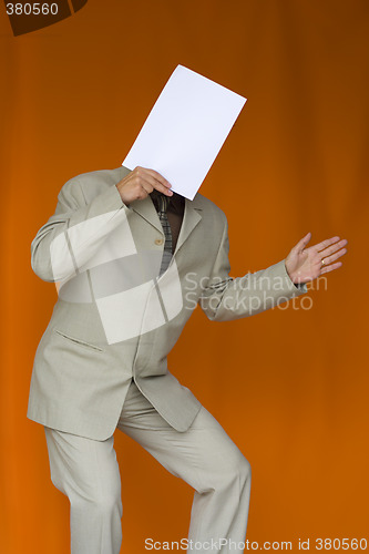 Image of Paper face businessman