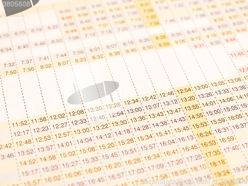 Image of  Timetable vintage