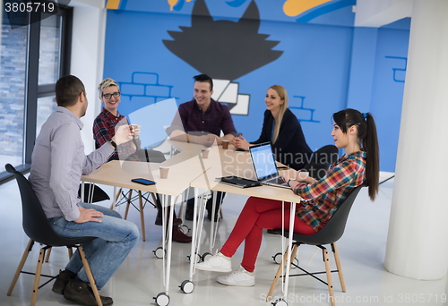 Image of startup business team on meeting