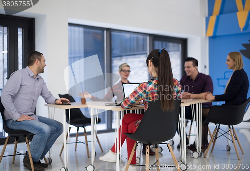 Image of startup business team on meeting