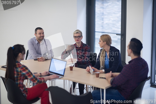 Image of startup business team on meeting