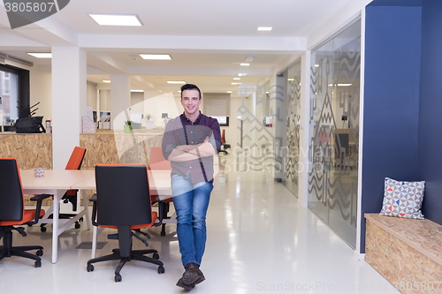 Image of young startup business man portrait at modern office