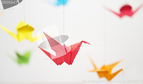 Image of origami crane birds