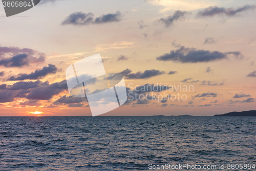 Image of sunset over sea