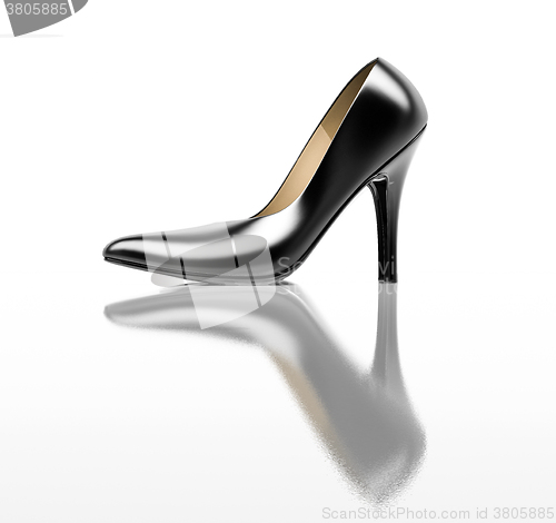 Image of Black high heel shoes