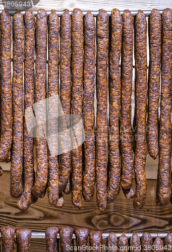 Image of Hanging sausages