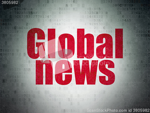 Image of News concept: Global News on Digital Paper background