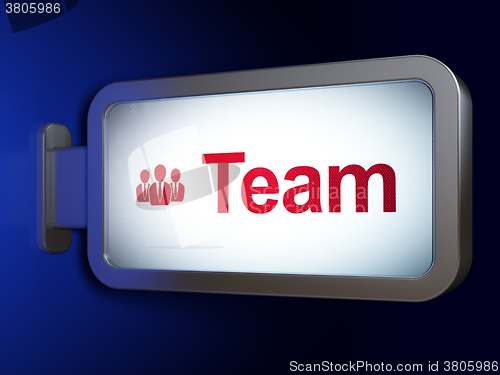 Image of Business concept: Team and Business People on billboard background