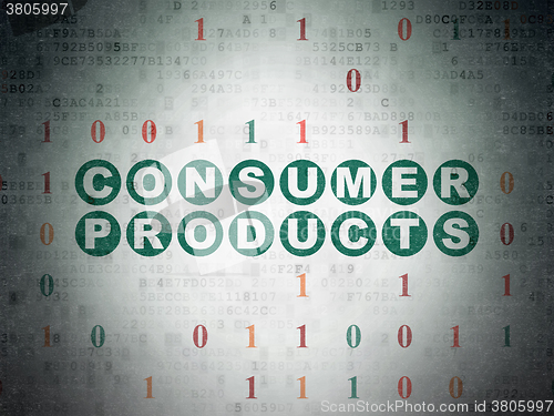 Image of Finance concept: Consumer Products on Digital Paper background