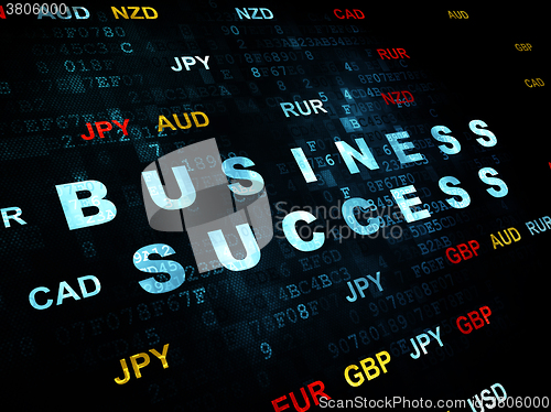 Image of Finance concept: Business Success on Digital background
