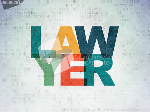 Image of Law concept: Lawyer on Digital Paper background