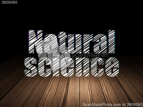 Image of Science concept: Natural Science in grunge dark room