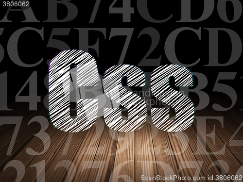 Image of Database concept: Css in grunge dark room