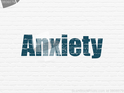 Image of Medicine concept: Anxiety on wall background