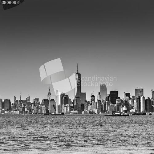 Image of New York City Manhattan downtown skyline