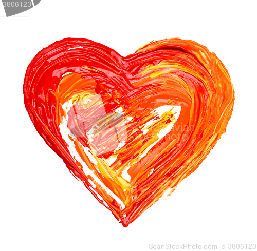 Image of heart painted 