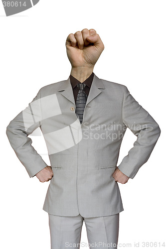 Image of Businessman Fist Hand Head