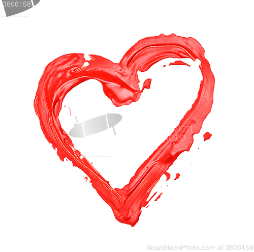 Image of heart painted outline