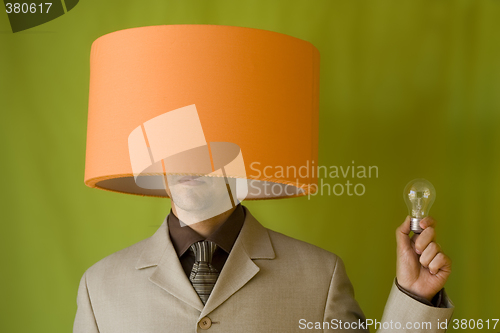 Image of Businessman lamp head