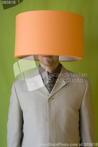 Image of Businessman Lamp Head