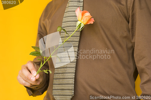 Image of Man & Flower