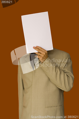 Image of Businessman paper face