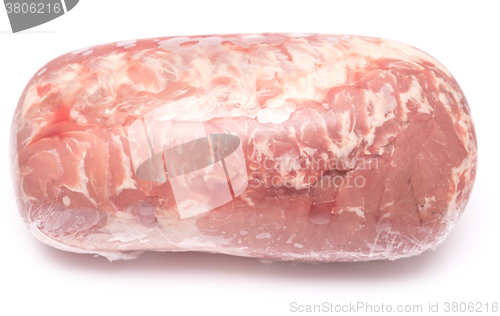 Image of raw meat on white