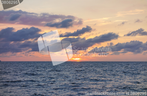 Image of sunset over sea