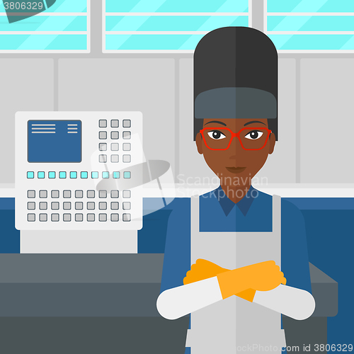Image of Confident smiling welder.