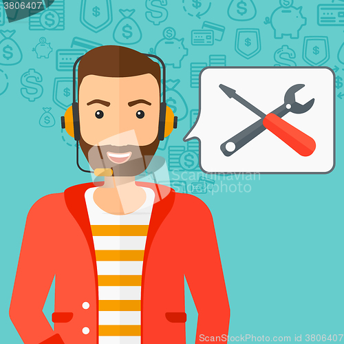 Image of Operator of technical support.