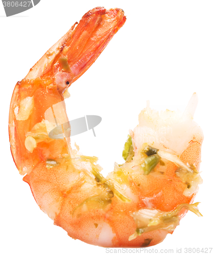 Image of grilled shrimp on white