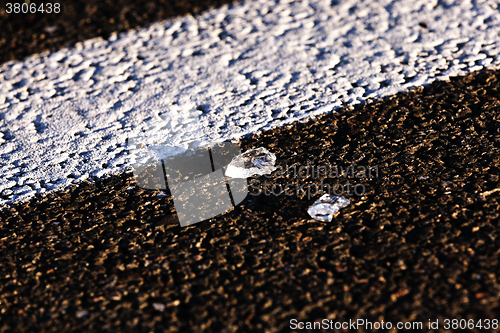 Image of Glass on the road  