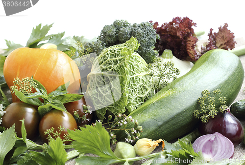 Image of Ripe fresh vegetables close up