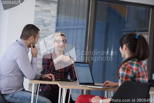 Image of startup business team on meeting