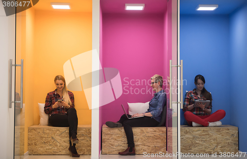 Image of group of business people in creative working  space