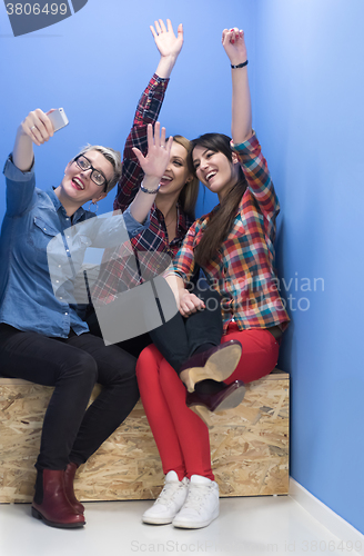 Image of group of business people in creative working  space