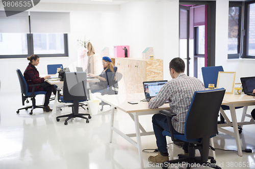 Image of startup business people group at office