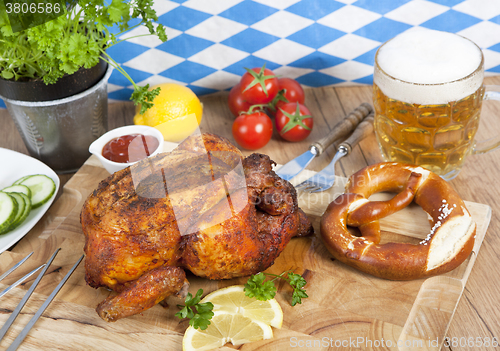 Image of Chicken with beer