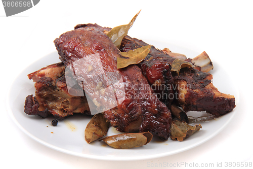 Image of smoked pig ribs 